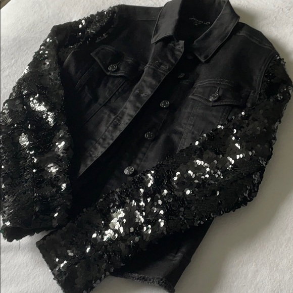 Generation Love Jackets & Blazers - Generation Love Denim Sequin Jacket